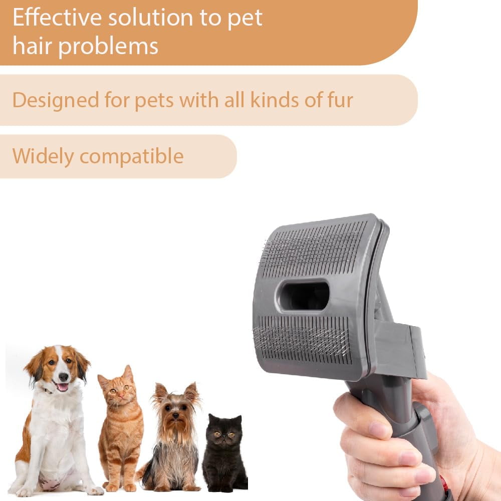 Pet Grooming Kit - Compatible with Dy*son V7, V8, V10, V11, V12, V15 (Vacuum Not Included) - Brush Hair Remover for Dogs and Cats, Deshedding Tools, Undercoat Fur - Mess free Shedding Comb Kit