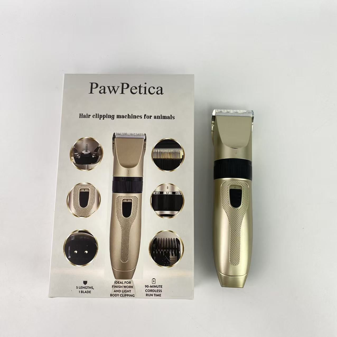 PawPetica Hair clipping machines for animals,Dog Clippers for Grooming, Cordless Dog Hair Trimmer with Grooming Hammock, Low Noise Pet Grooming Kit