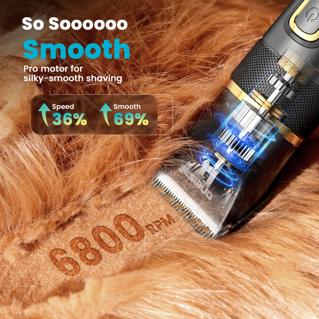 Oneisall DC-200 Dog Clippers, Adjustable & Detachable Blade, IPX7 Waterproof, Home Dog Grooming Kit, Black