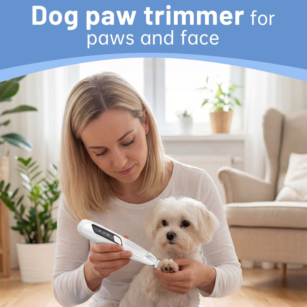 Dog Grooming Kit, Dog Clippers for Grooming for Thick Curly Coats, Professional Pet Hair Shaver Paw Trimmer Cordless Rechargeable Low Noise for Dogs Cats Animals Face Ear