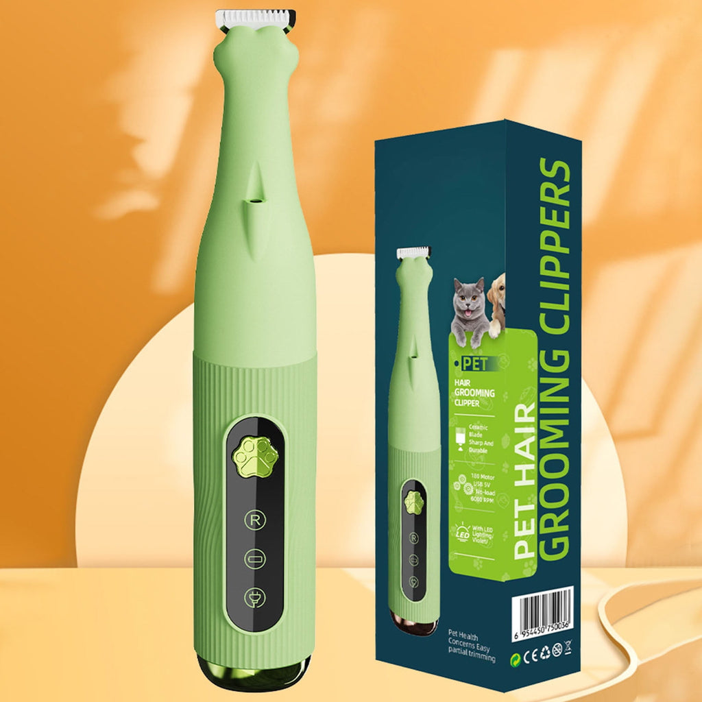 Professional Dog Grooming Kit - Cordless Quiet Pet Clippers with Nail Grinder & Long Hair Shaver for Matted Coats, Gentle Trimmer for Small Dogs & Cats Paws, Face & Ears