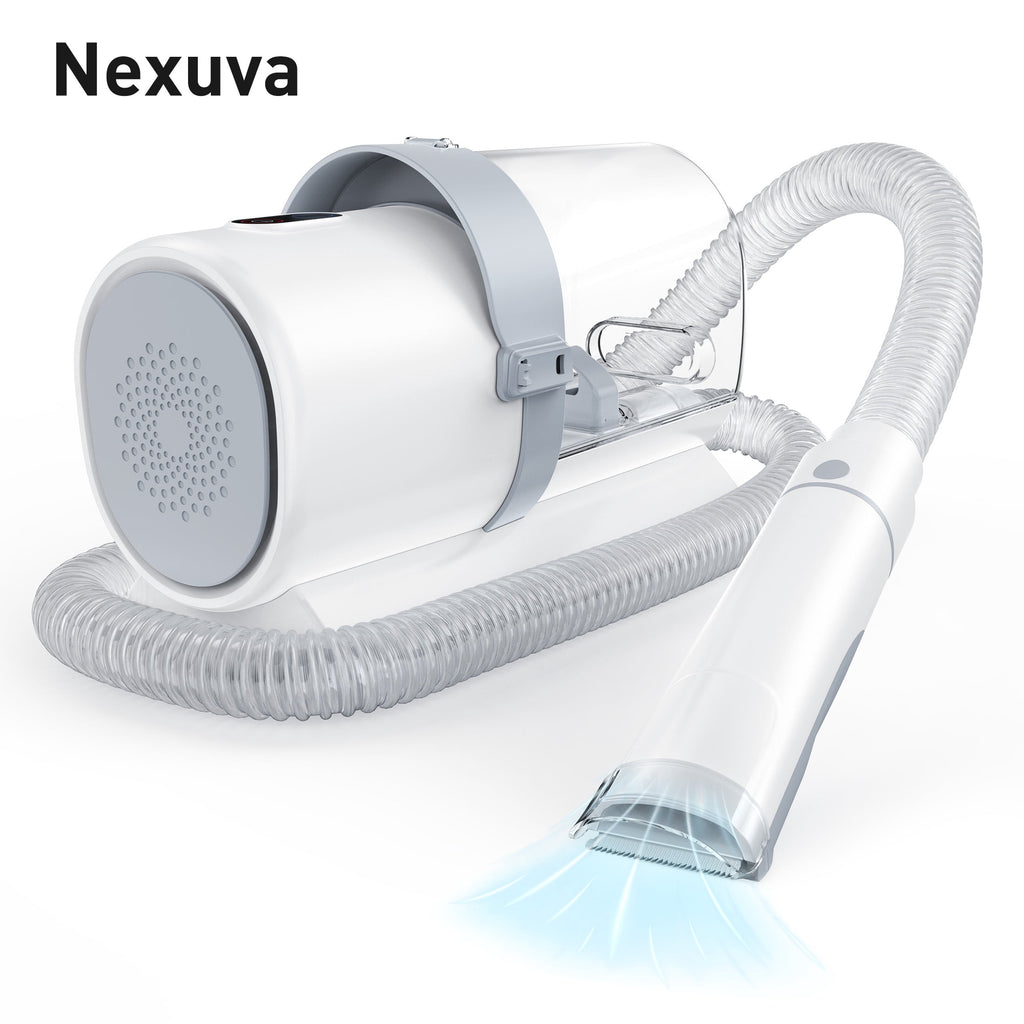 Nexuva 2.5L 5-in-1 Pet Brushing Kit - Electric Clippers, Grooming & Hair Vacuum for Dogs, Cats