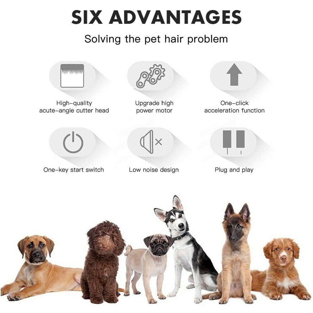 2PCS Pet Clippers, Dog Clipper Cordless, Dog Grooming Kit for Long Thick Fur, Cat Clipper for Matted Long Hair, Electric Pet Dog Cat Shaver Razor, Cordless Grooming Kit(2 PACK)
