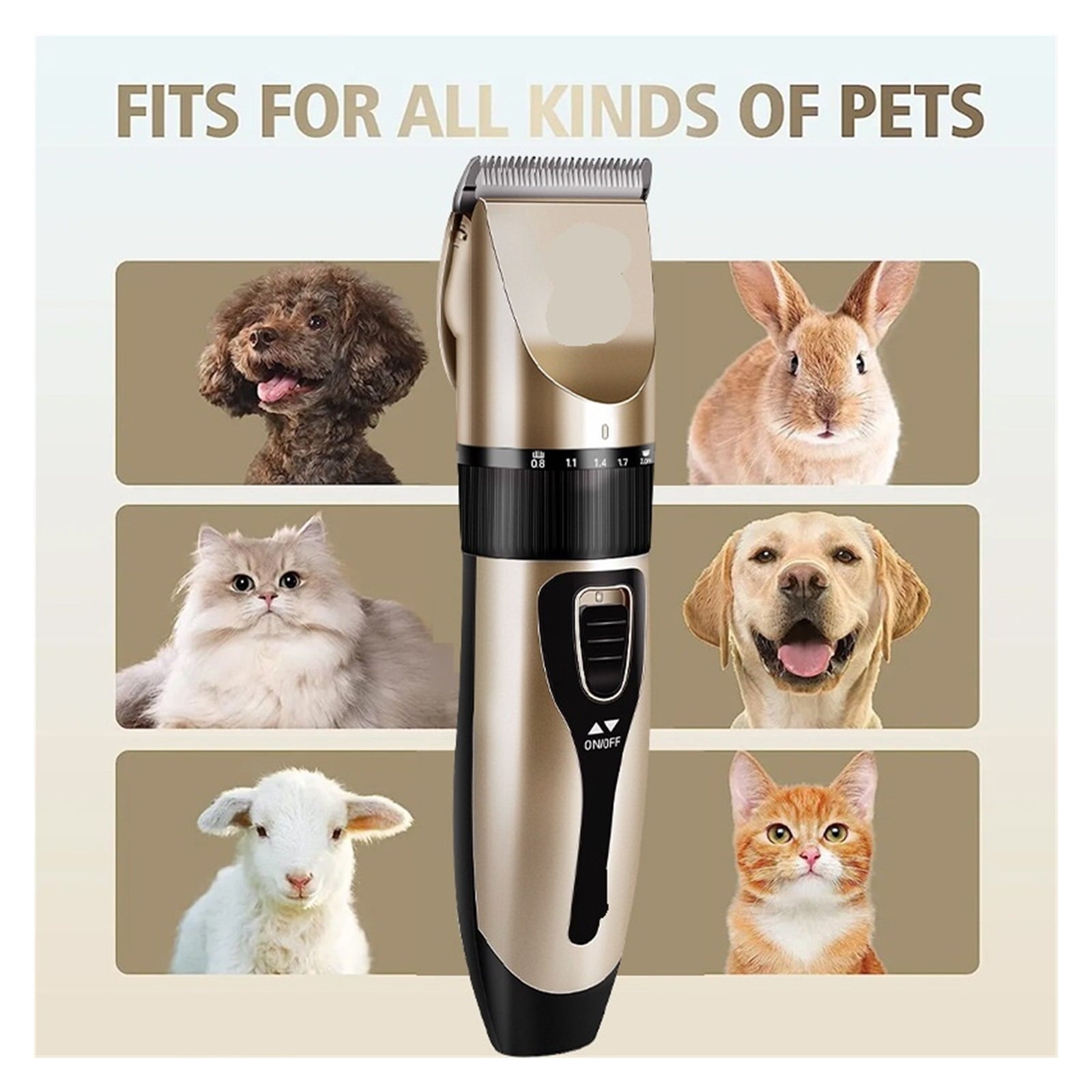 Electrical Professional Hair Clipper for Pets Silent Hair Cutter USB Rechargeable Pet Grooming ,Low Noise Pet Groomig Kit