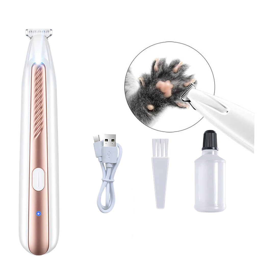 Pet Grooming Kit Gentle Low Noise Rechargeable Clipper with LED Light for Precise Trimming Around Sensitive Areas