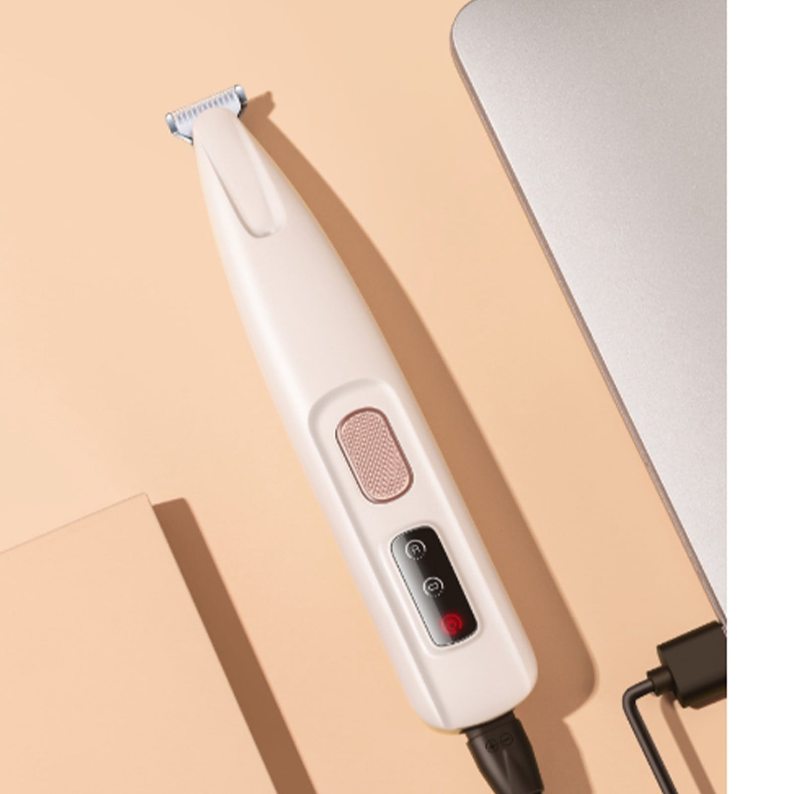 Barhoo Multifunctional Pet Grooming Trimmer Rechargeable Low Noise Hair Clipper with Led Light Precision Shaver for Dogs Cats Ears Face Paws Buttocks Cordless Electric Pet Grooming Kit Waterproof