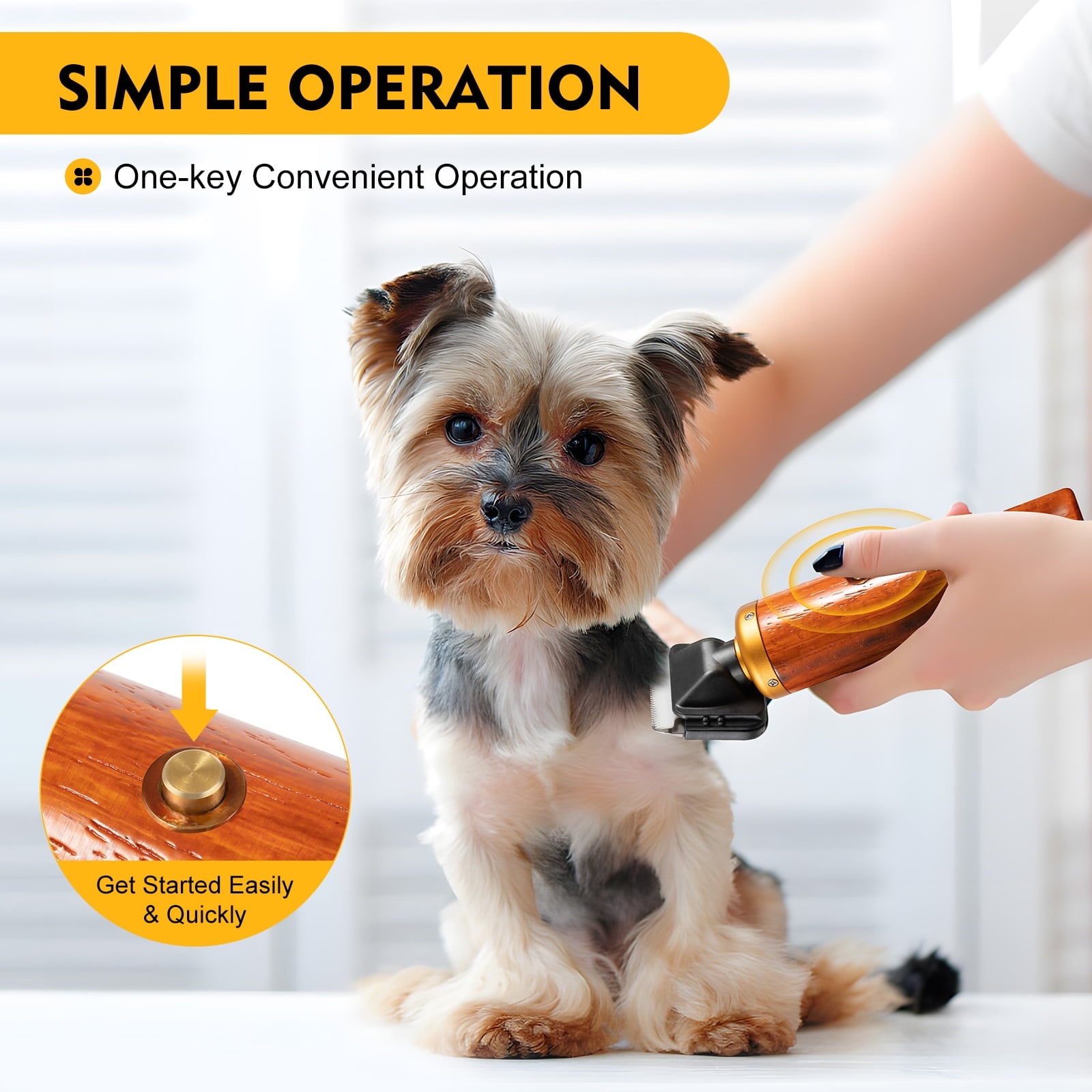 YIYIBYUS Electric Dog Hair Clippers Professional Pet Clipper Dog Grooming Kit Low Noise Portable Hair Trimmer Dog Shaver Clipper