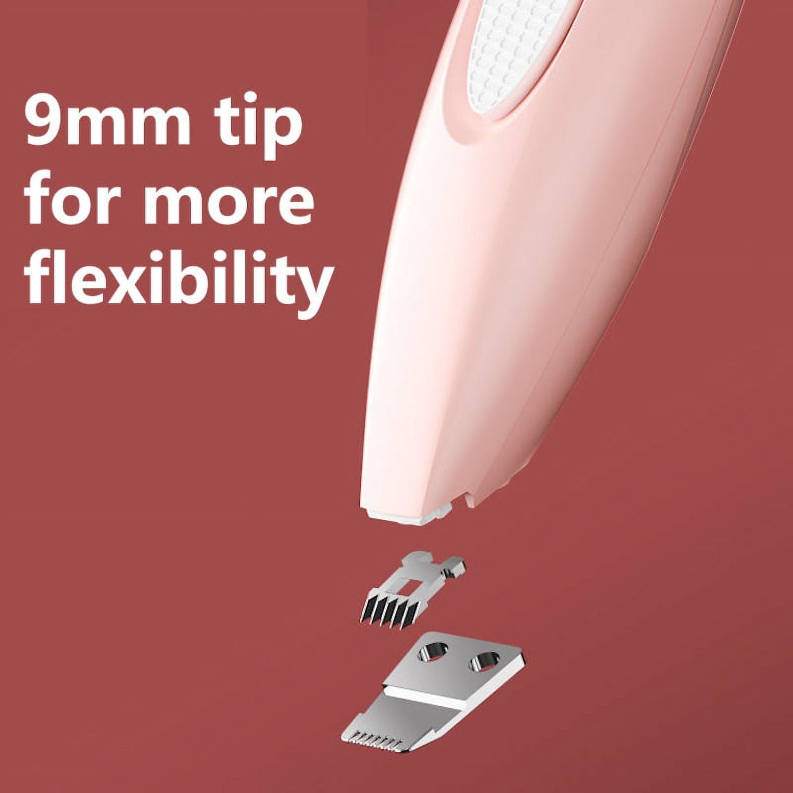 Janrevotw Pet Hair Clipper With Led Light, Professional Pet Hair Clipper For Dogs And Cats, Usb Charging, Electric Hair Clipper For Hair Around Face, Eyes, Ears, Paws