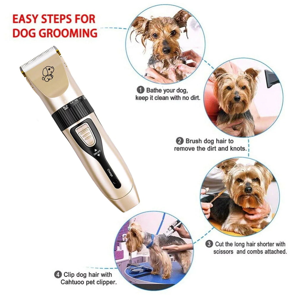 2PCS Pet Clippers, Dog Clipper Cordless, Dog Grooming Kit for Long Thick Fur, Cat Clipper for Matted Long Hair, Electric Pet Dog Cat Shaver Razor, Cordless Grooming Kit(2 PACK)