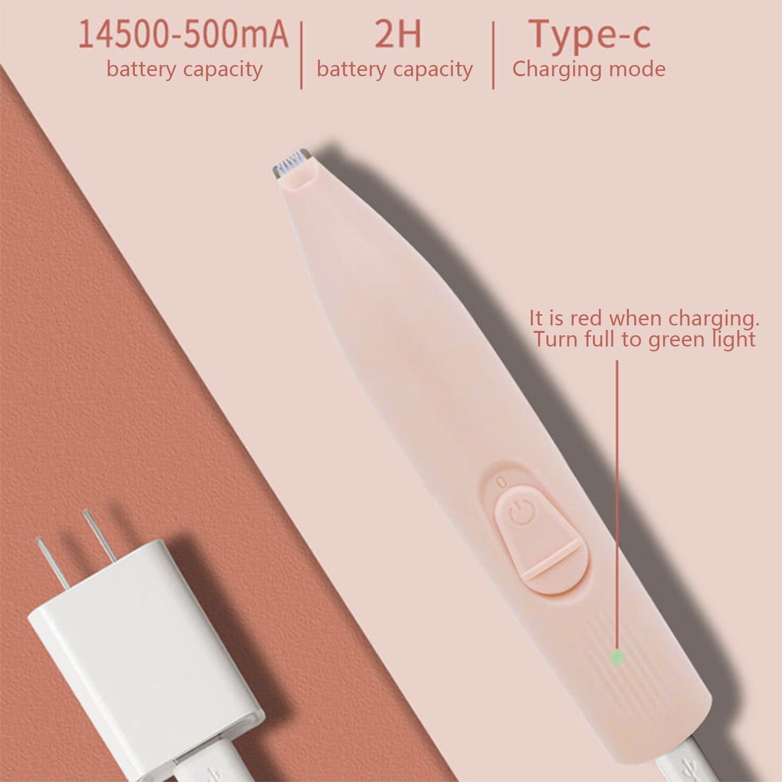 Low Noise Pet Grooming Clipper, Electric Pet Hair Shaver, Paw Hair Trimming Kit, Efficient Blade Head for Cats and Dogs, Portable Foot Hair Trimmer