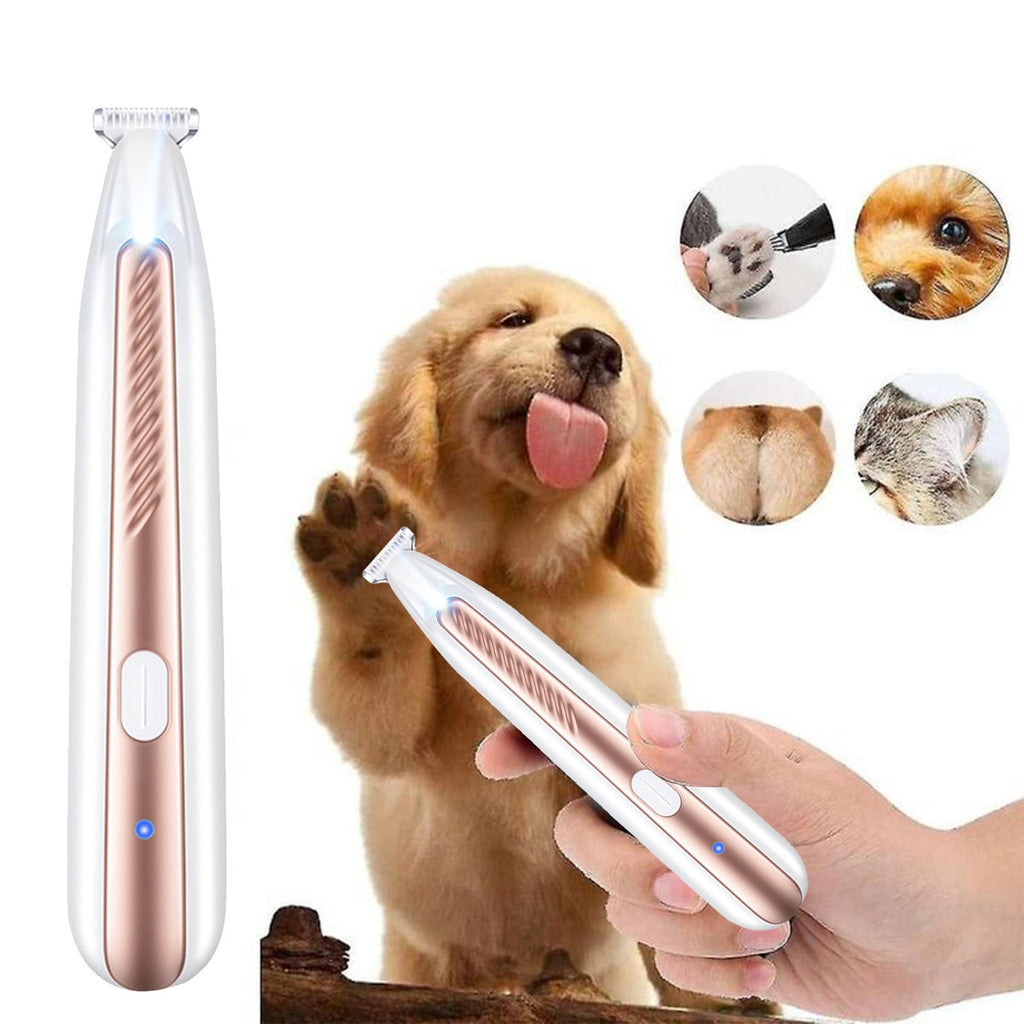 Pet Grooming Kit Gentle Low Noise Rechargeable Clipper with LED Light for Precise Trimming Around Sensitive Areas