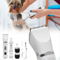 4-in-1 Pet Grooming Clipper, Low Noise USB Rechargeable Dog Cat Hair Trimmer, Washable Blade Nail Grinder Grooming Kit