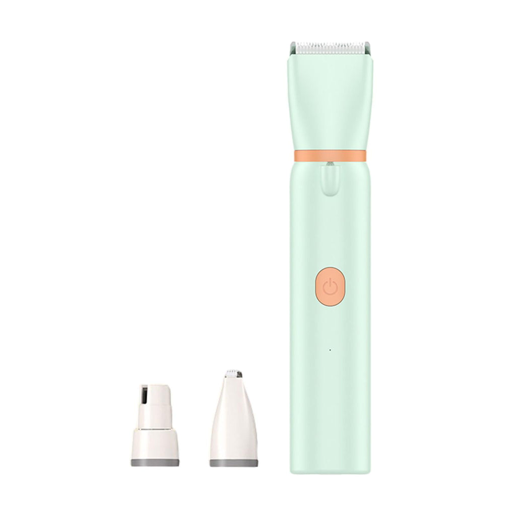 Fzaqwen Cat Dog Grooming Kit, 3 in 1 Professional Cordless Pet Hair Trimmer, Paw Trimmer Green