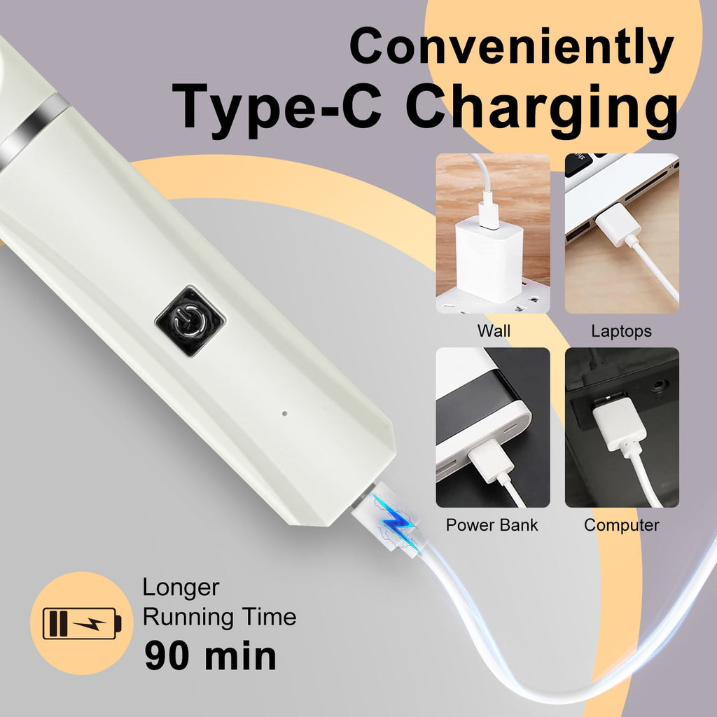 ABCPOW Dog Clippers Pet Grooming Kit,Professional Pet Hair Clipper with Comb Guides Low Noise Paw Trimmer,Rechargeable Cordless Electric Quiet Nail Grinder Shaver for Dogs Cats and Other Pets Animals