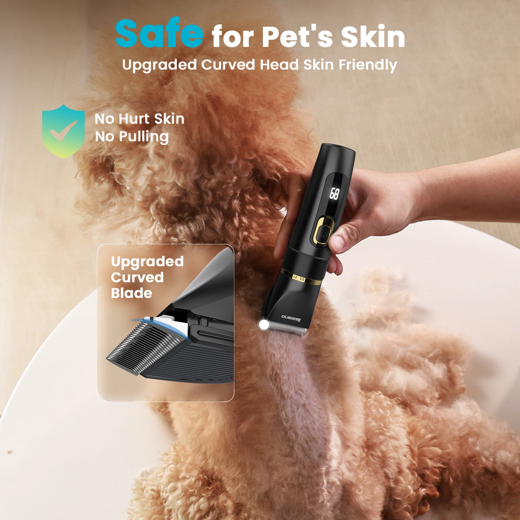 Oneisall DC-200 Dog Clippers, Adjustable & Detachable Blade, IPX7 Waterproof, Home Dog Grooming Kit, Black