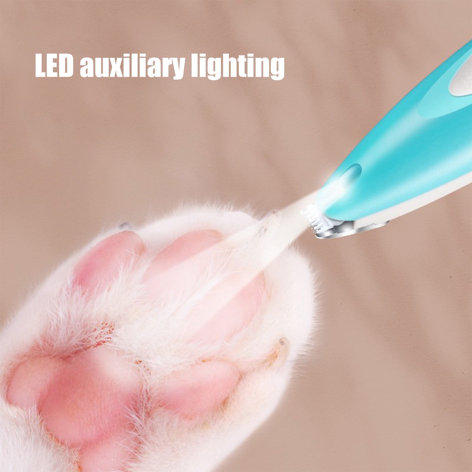 Yyuenw Dog Paw Trimmer with LED Light, Rechargeable Cordless Dog Grooming Kit for Small Dogs, s, Low Noise Pet Hair Shaver for Small Dogs Cats Trimming Around Paws, Eyes, Ears, Face, Rump