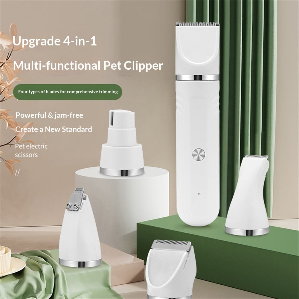 Dog Grooming Kit, Cordless Dog Clippers for Grooming, Low Noise Paw Trimmer Electric, Cat Hair Clippers Kit with Nail Grinder, Rechargeable Pet Hair Shaver for Small & Large Cat Pet