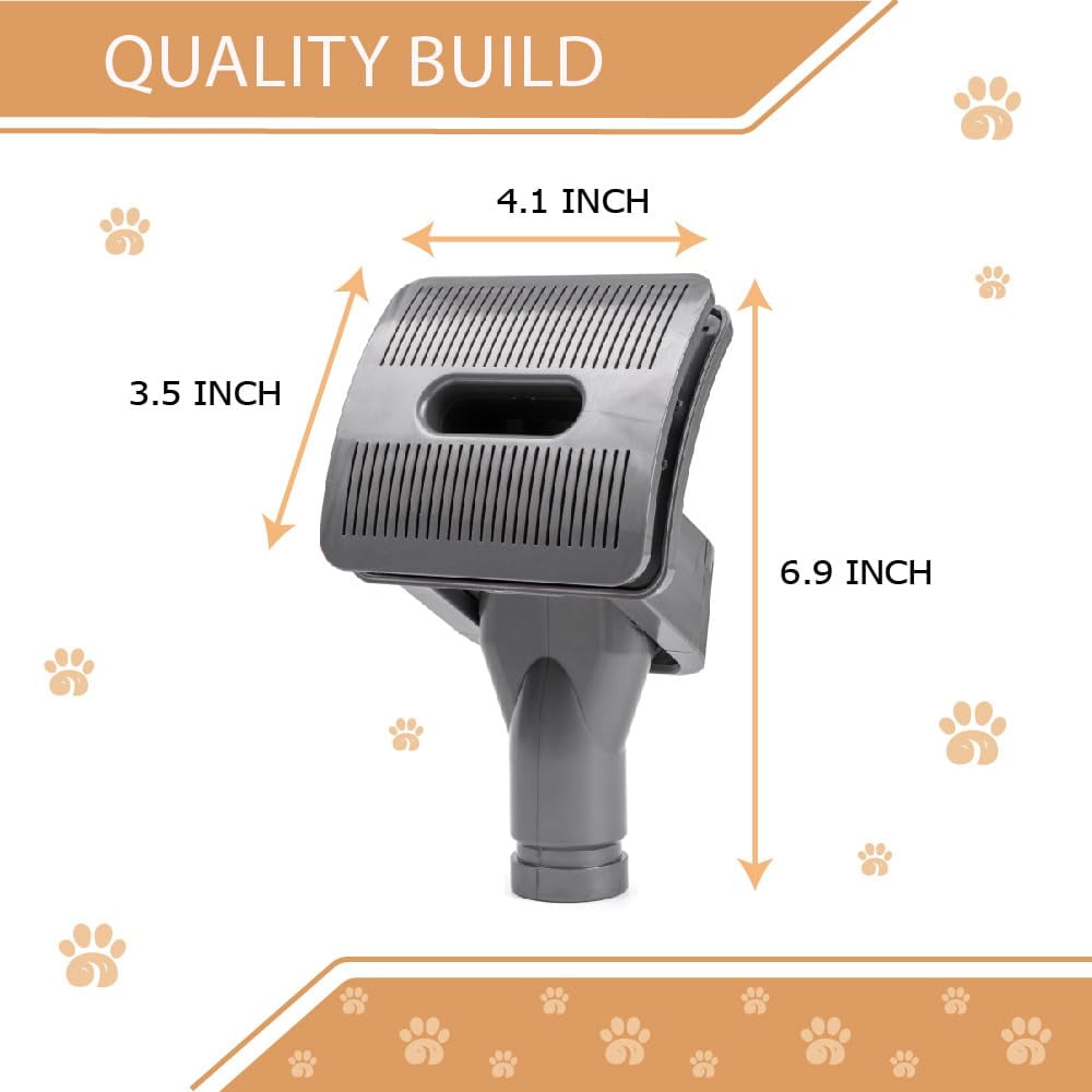 Pet Grooming Kit - Compatible with Dy*son V7, V8, V10, V11, V12, V15 (Vacuum Not Included) - Brush Hair Remover for Dogs and Cats, Deshedding Tools, Undercoat Fur - Mess free Shedding Comb Kit