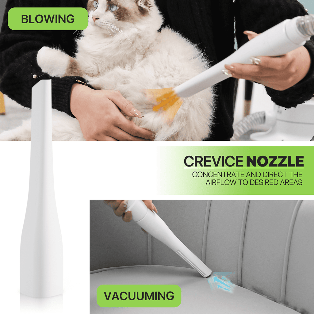 Magshion 3 in 1 Pet Dog Grooming Kit with 4L Dustbin, Low Noise Vacuum Suction & Adjustable Speed Dryer & Hair Trimmer Kit, 6 Grooming Tools, Deshedding Brush, Yellow
