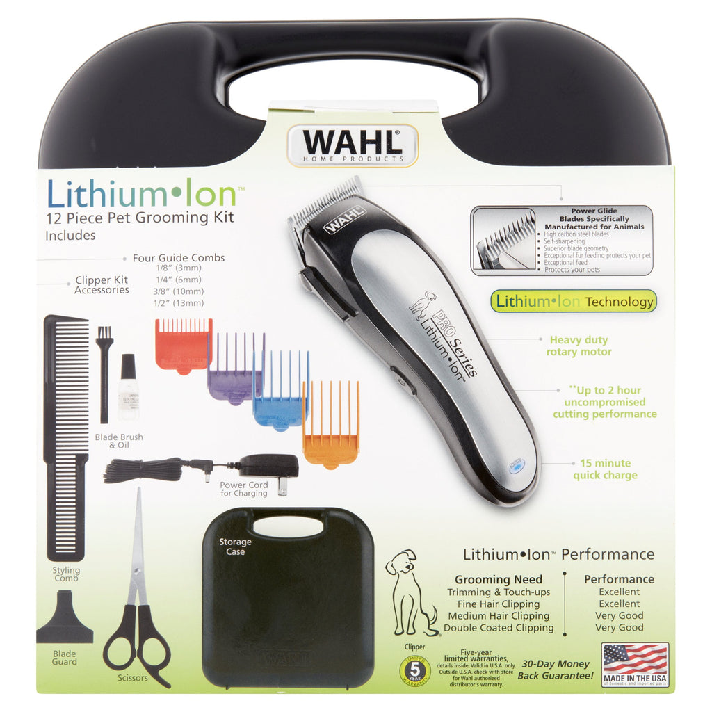 Wahl Lithium Ion Pro Series Cordless Rechargeable Dog Grooming Kit - #9766