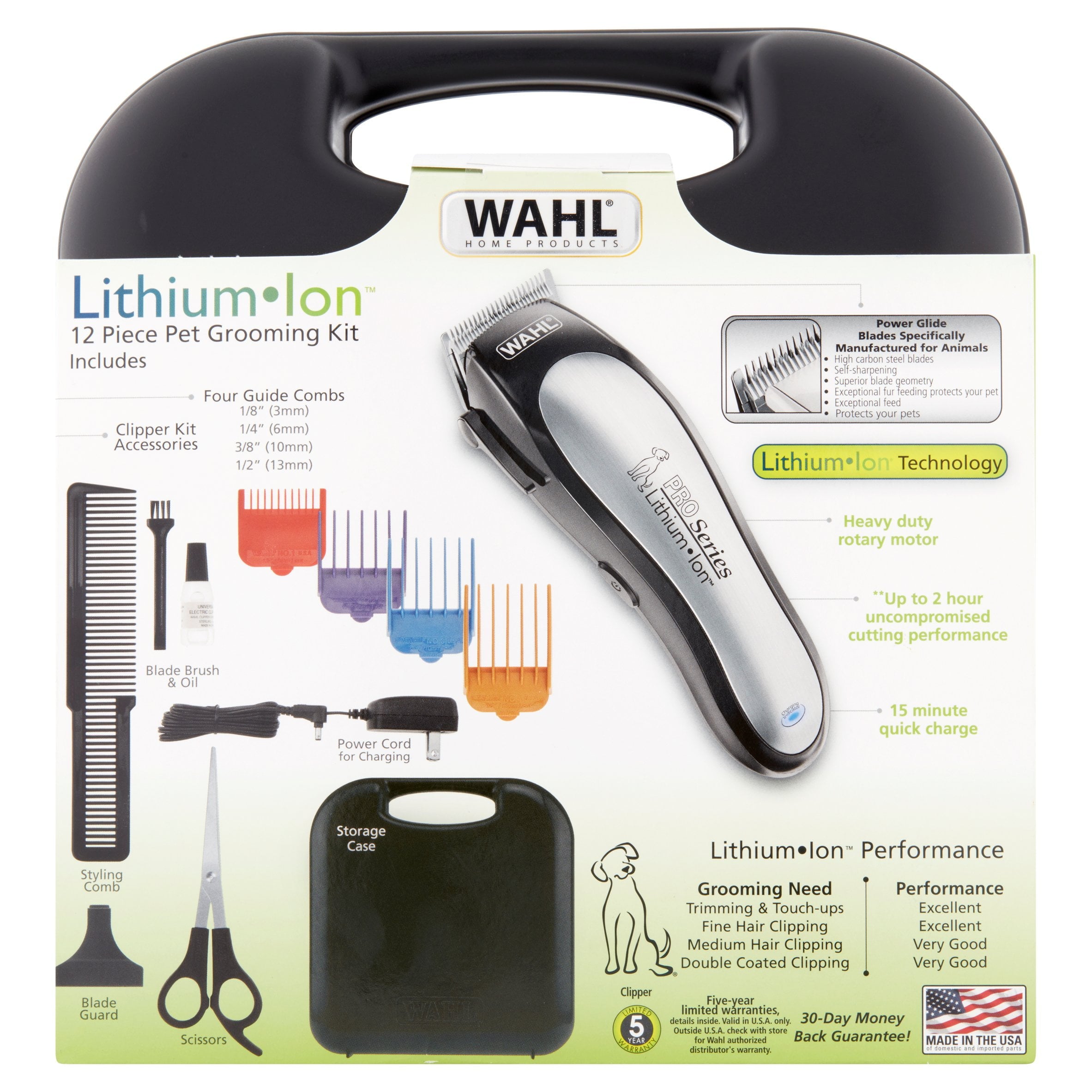 Wahl Lithium Ion Pro Series Cordless Rechargeable Dog Grooming Kit - #9766