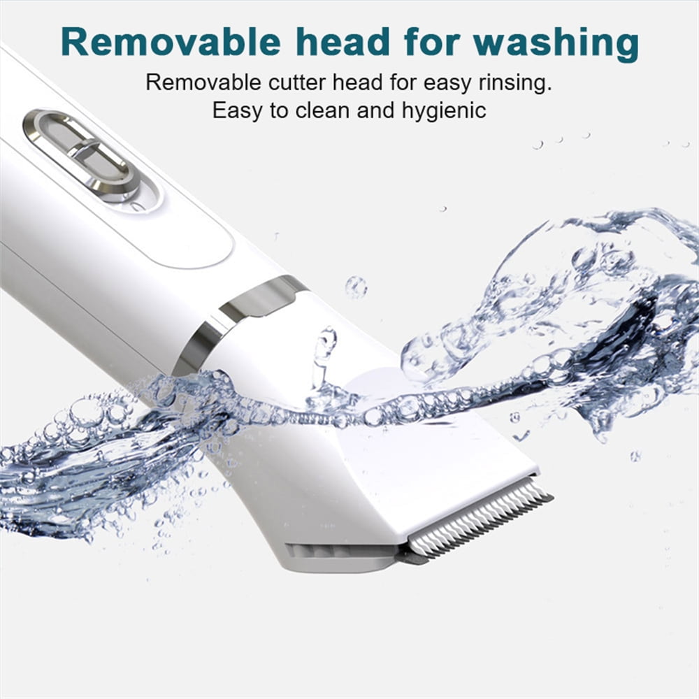 INTELIVE Dog Hair Clippers Grooming Kit, 4 in 1 Electric Trimmer, Low Noise Rechargeable Cordless Pet Hair Grooming with Nail Grinder for Cats Dogs Pets