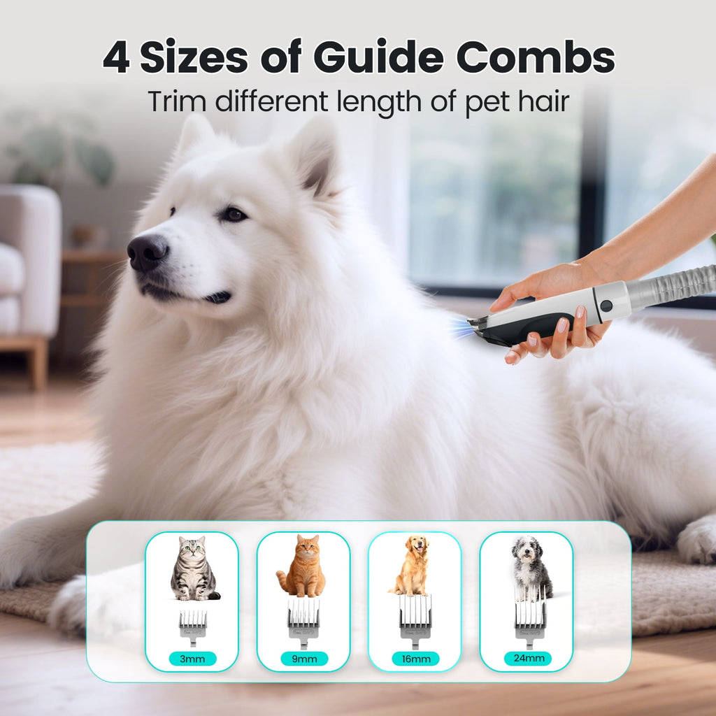 AIRROBO Dog Grooming Kit, 7in1  Dog Grooming Vacuum , 11000Pa Super Suction for Pet Hair,Grooming Vacuum for Shedding Grooming, Low Noise,