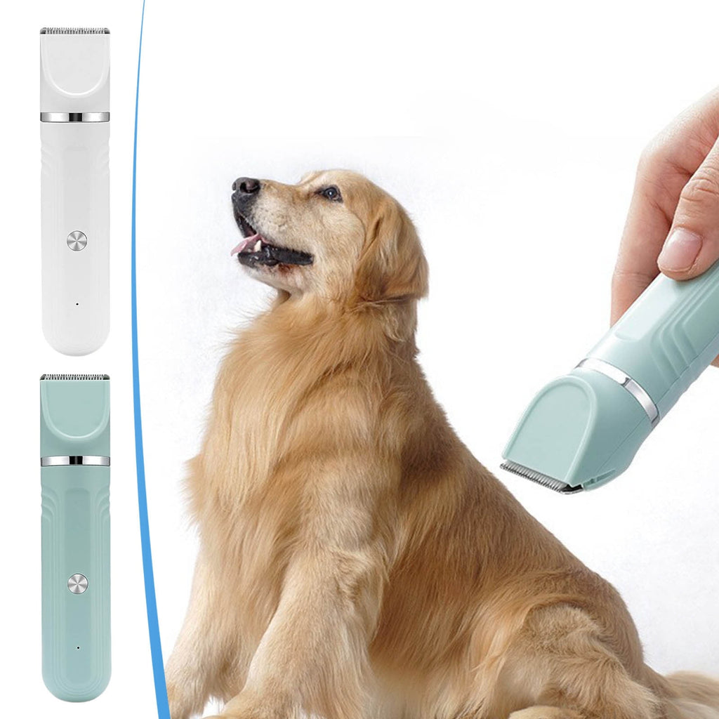 4-in-1 Pet Grooming Kit with Ceramic Blade, Low Noise Clippers for Dogs Cats, Rechargeable Trimmer for Paw Pad Hair & Nail Care