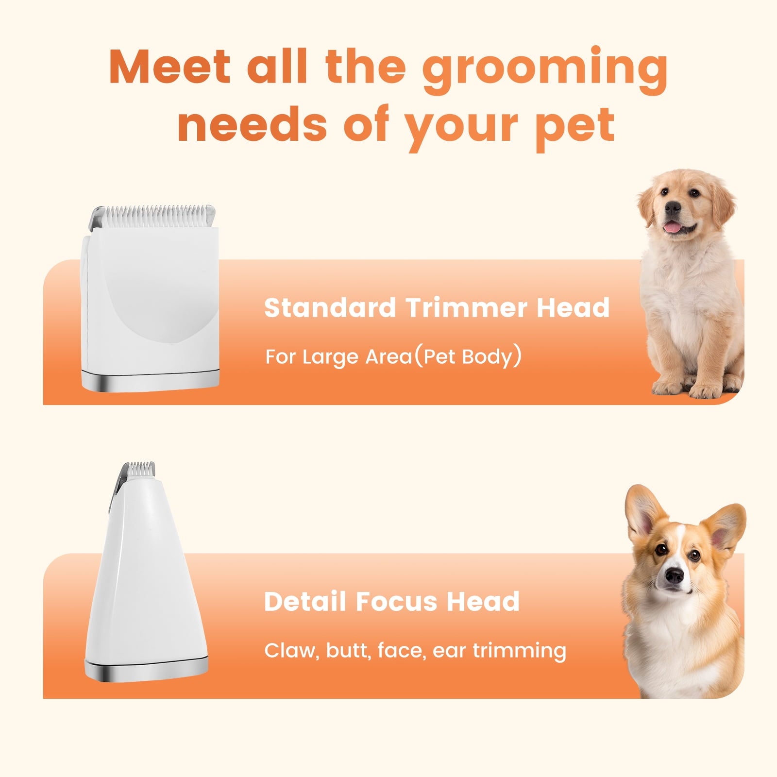 Lzvxtym Electric Pet Hair Clipper,Pet Hair Trimmer,Cordless Cat Paw Trimmer,Portable Hair Grooming Kit for Pet