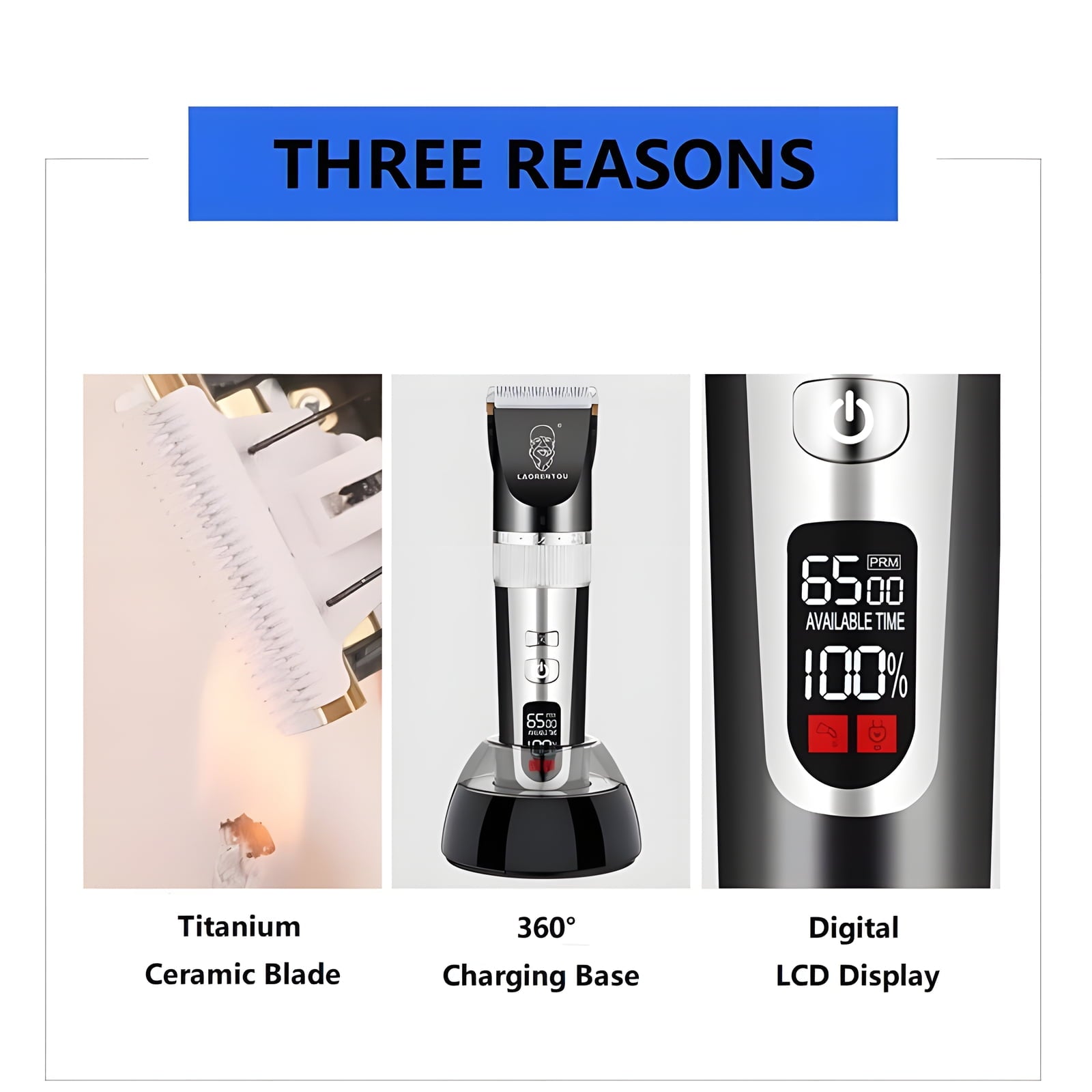 Pet Daily Kit Electric Multi-Purpose Cordless Pet Grooming Kit Professional Rechargeable Dog Hair Clippers Low Noise