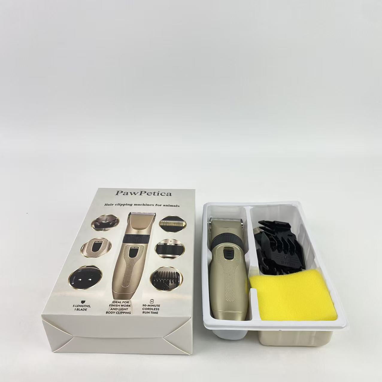 PawPetica Hair clipping machines for animals,Dog Clippers for Grooming, Cordless Dog Hair Trimmer with Grooming Hammock, Low Noise Pet Grooming Kit