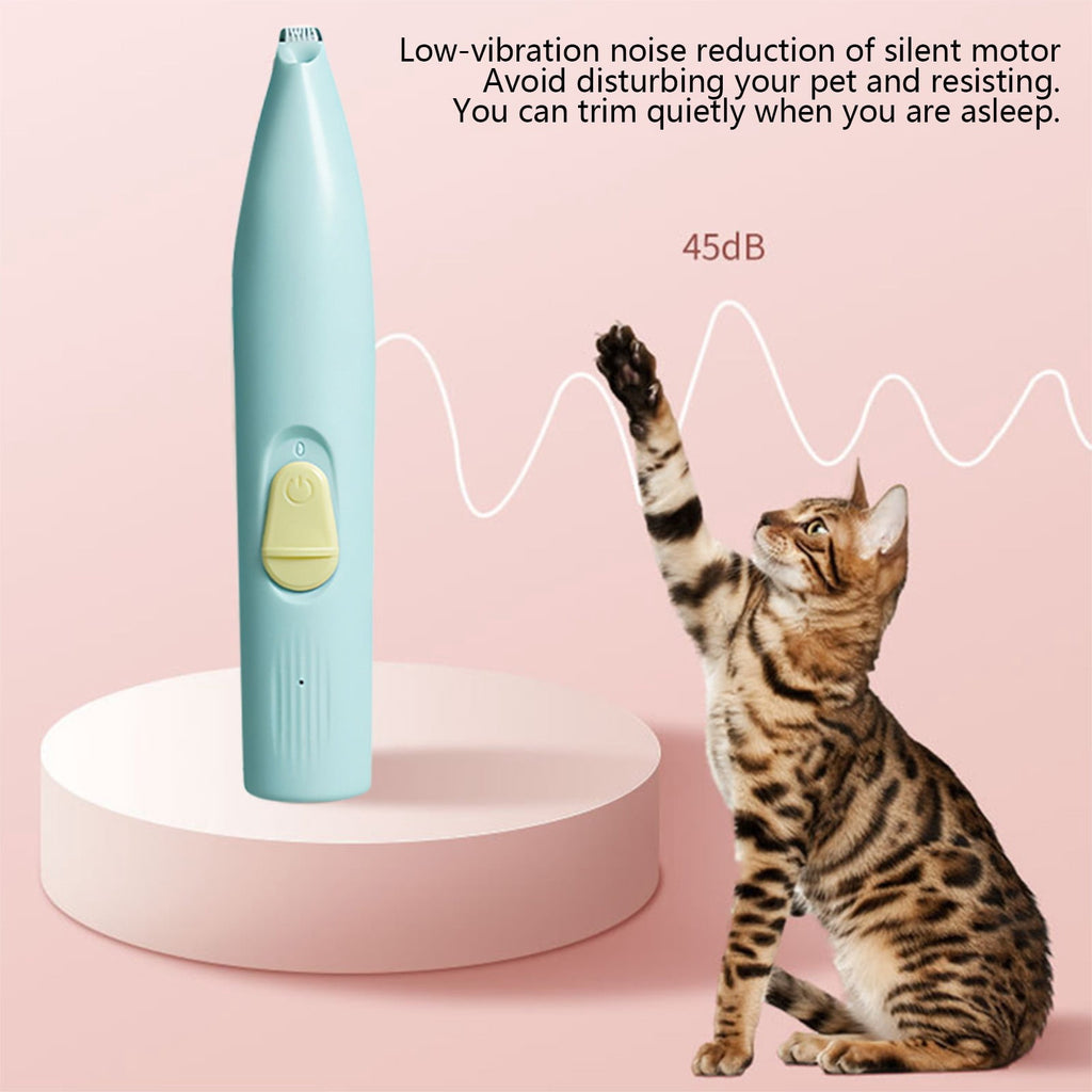 IGEED Pet Grooming Clipper Low Noise Dog Paw Hair Trimmer with LED Light Cat Foot Shaver Kit Includes Brush and Lubricant 6.29 Inch