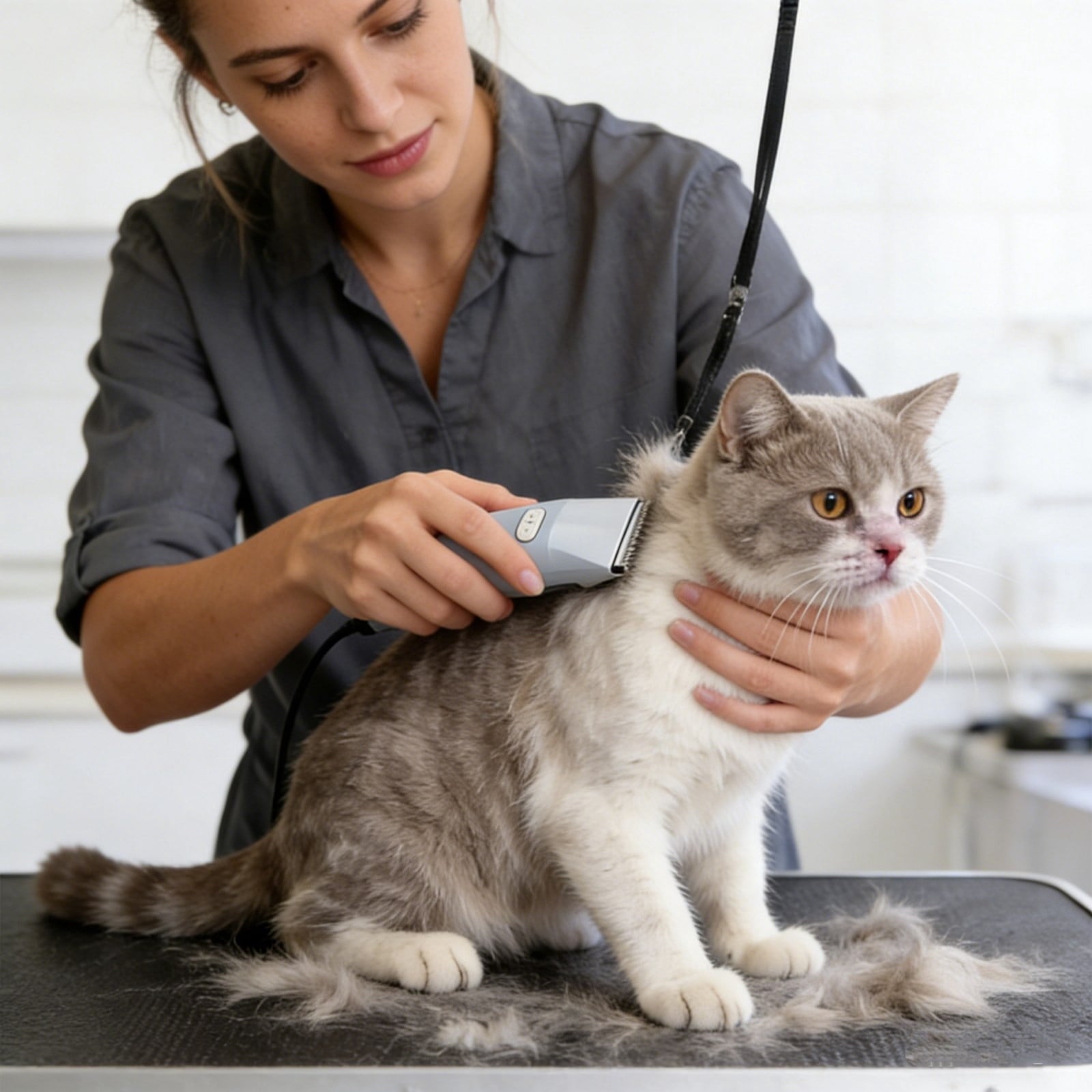 4 in 1 Dog Grooming Kit, Dog Grooming Clippers with Quiet Dog Nail Grinder, Rechargeable Dog Hair Trimmer Electric Nail Clipper Set for Dogs & Cats