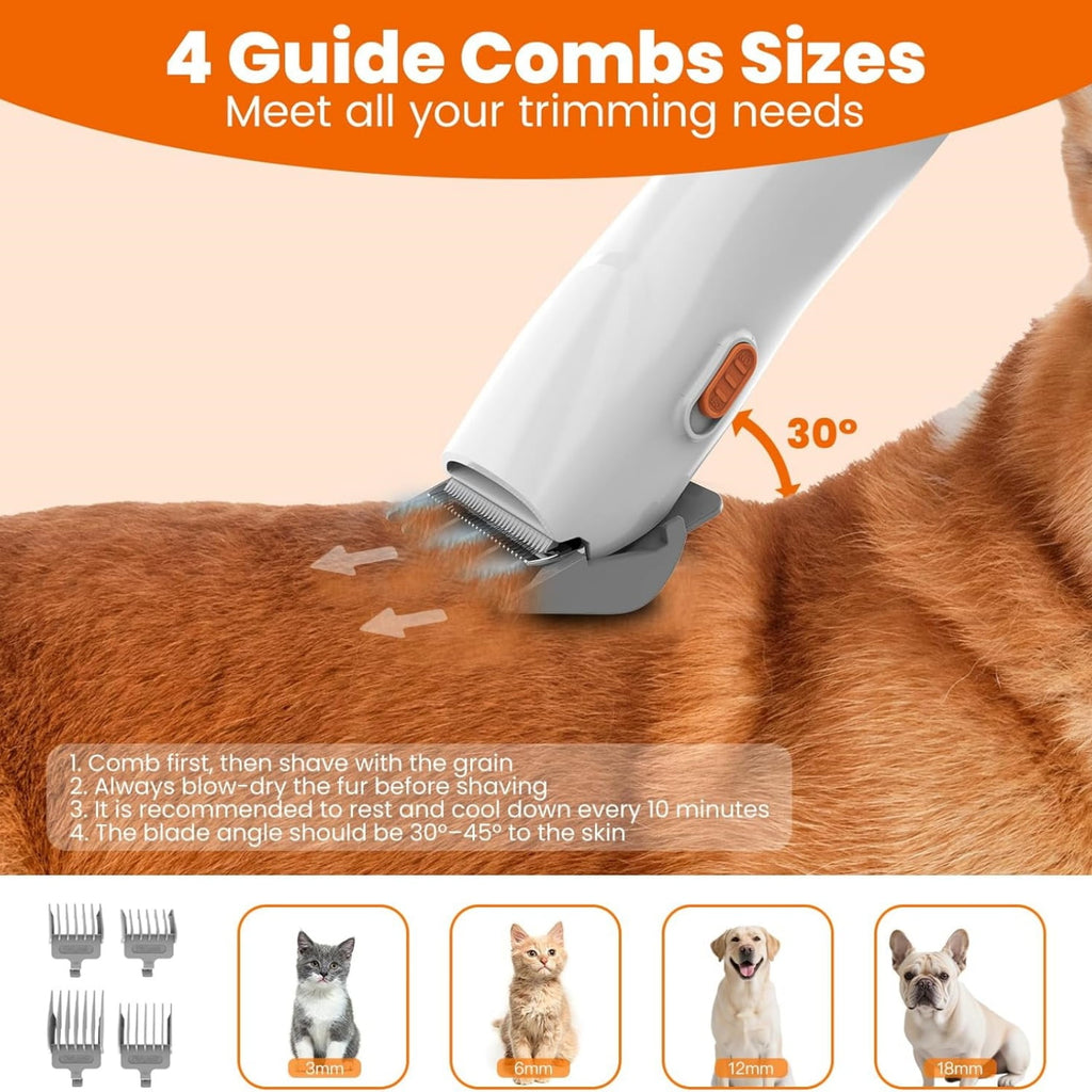 "Dog Grooming Vacuum, Dog Grooming Kit with Pet Clippers, 12,000Pa Pet Hair Vacuum for Dogs, Low Noise Home Cleaning Tool in 1, PG10 "