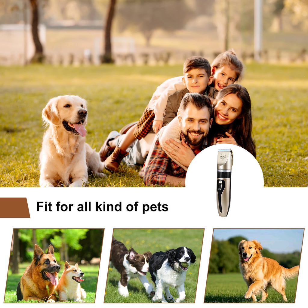 Rechargeable Cordless Dogs Cats Grooming Clippers,Professional Pet Hair Clippers with Comb Guides Low Noise Quiet Dog Shaver Electric Hair Clipper Set for Dogs Cats Horses Animals Pet Grooming Kit