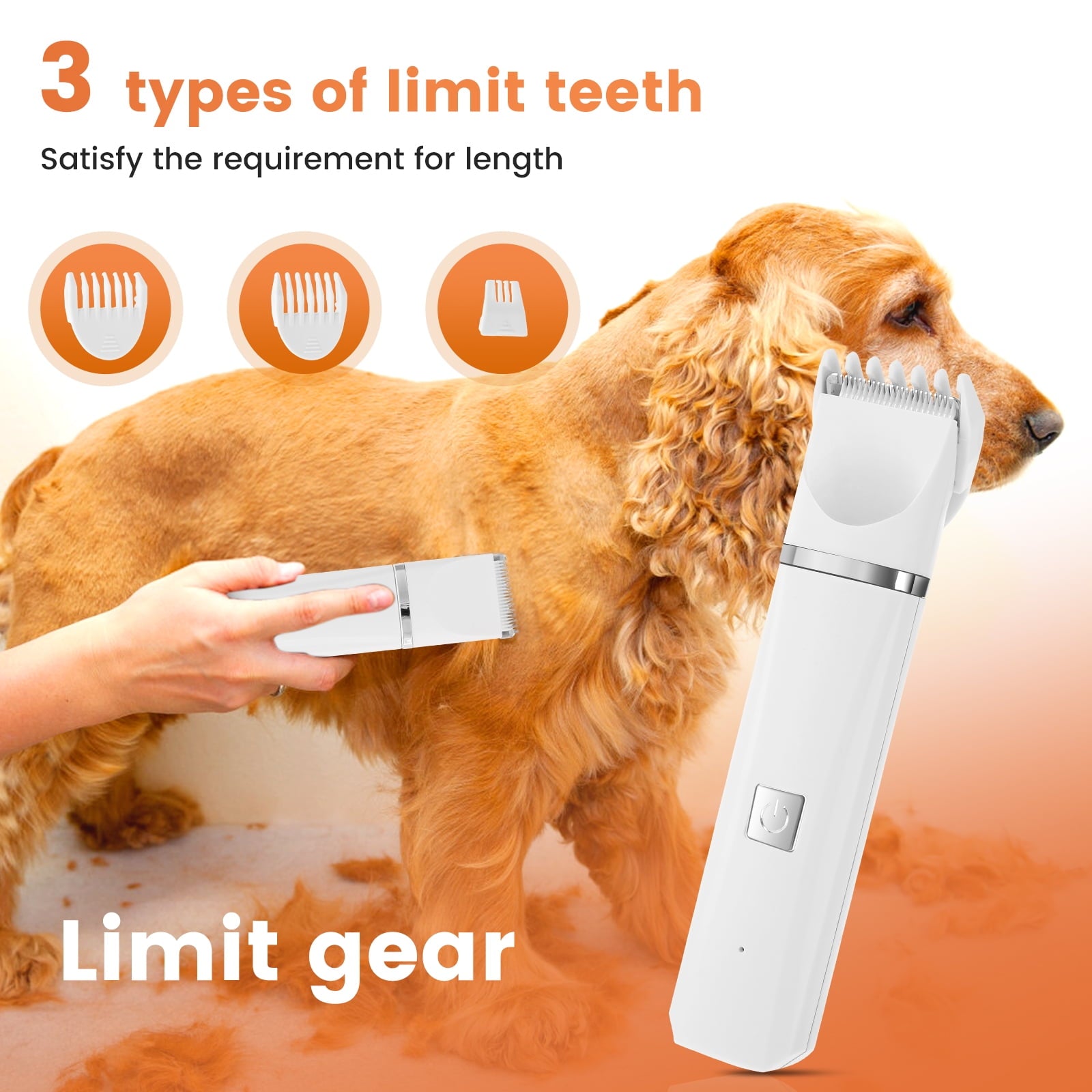 Lzvxtym Electric Pet Hair Clipper,Pet Hair Trimmer,Cordless Cat Paw Trimmer,Portable Hair Grooming Kit for Pet