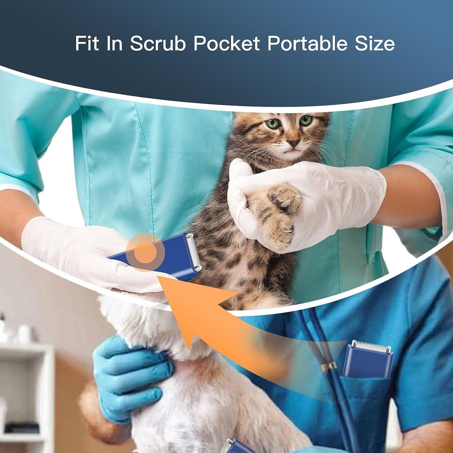 Electric Mini Cat Grooming Kit, Rechargeable Type C Pet Cat Clipper for Matted Fur Cordless, Lightweight Pet Shavers for Kitty/Puppy/Rabbits/Small Pets