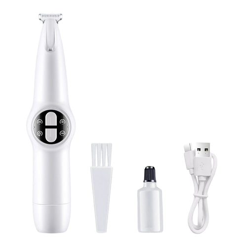 2 in 1 Pet Nail Grinder Trimmer Kit, Local Grooming Tool for Paw & Eye Area Hair, Low Noise Supply for At Home Cat & Dog Grooming Use