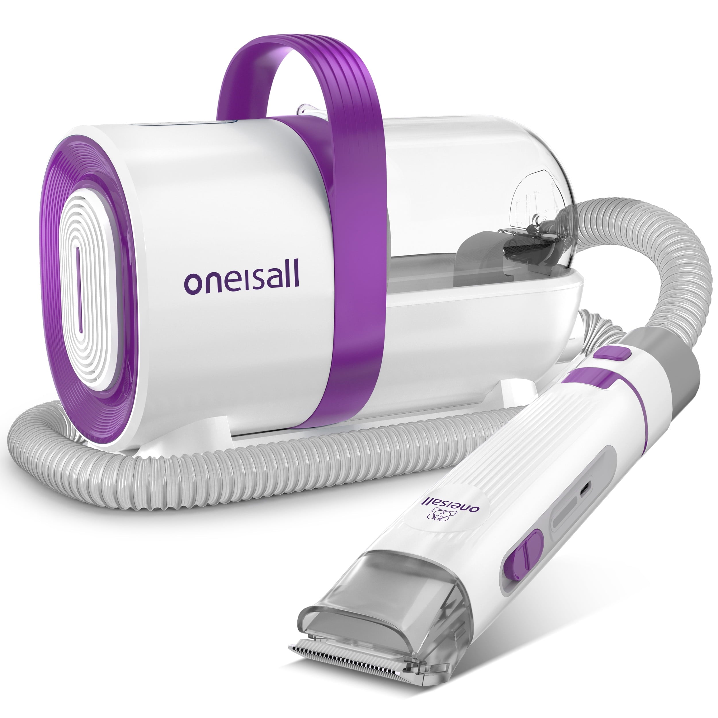 Oneisall LM3 Dog Grooming Vacuum, 8-in-1 Dog Grooming Kit, 11000Pa Super Suction Dog Hair Vacuum for Shedding Dogs Cats Hair, Purple