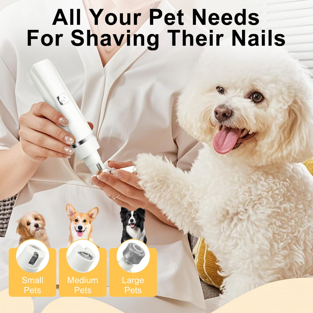 ABCPOW Dog Clippers Pet Grooming Kit,Professional Pet Hair Clipper with Comb Guides Low Noise Paw Trimmer,Rechargeable Cordless Electric Quiet Nail Grinder Shaver for Dogs Cats and Other Pets Animals