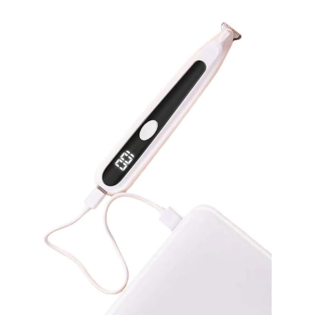 LGCASL Pet Grooming Kit, Small to Medium-Sized Pet Grooming Tools Dog Trimmer Pet Precision Trimmer for Cordless Dog Clipper Trimmer for Dogs Usb Rechargeable Noise Dog Grooming for Ears, White