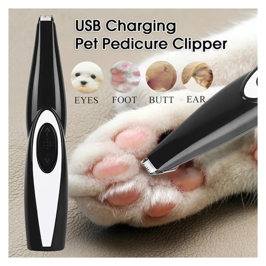 USB Rechargeable Pet Hair Trimmer for Dogs Cats Clipper Grooming Kit Cats Pets Foot Clipper Grooming ,Cordless Using