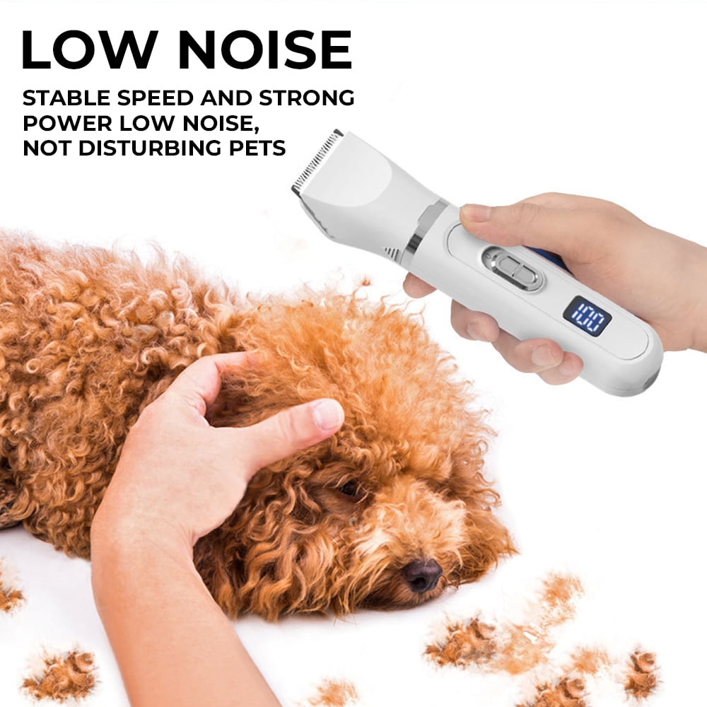 SNNROO Dog Clippers Electric Professional Dog Grooming Kit, Low Noise Cordless Pet Cat Dog Hair Cutting Clipper Trimmer Shaver Grooming Set Kit