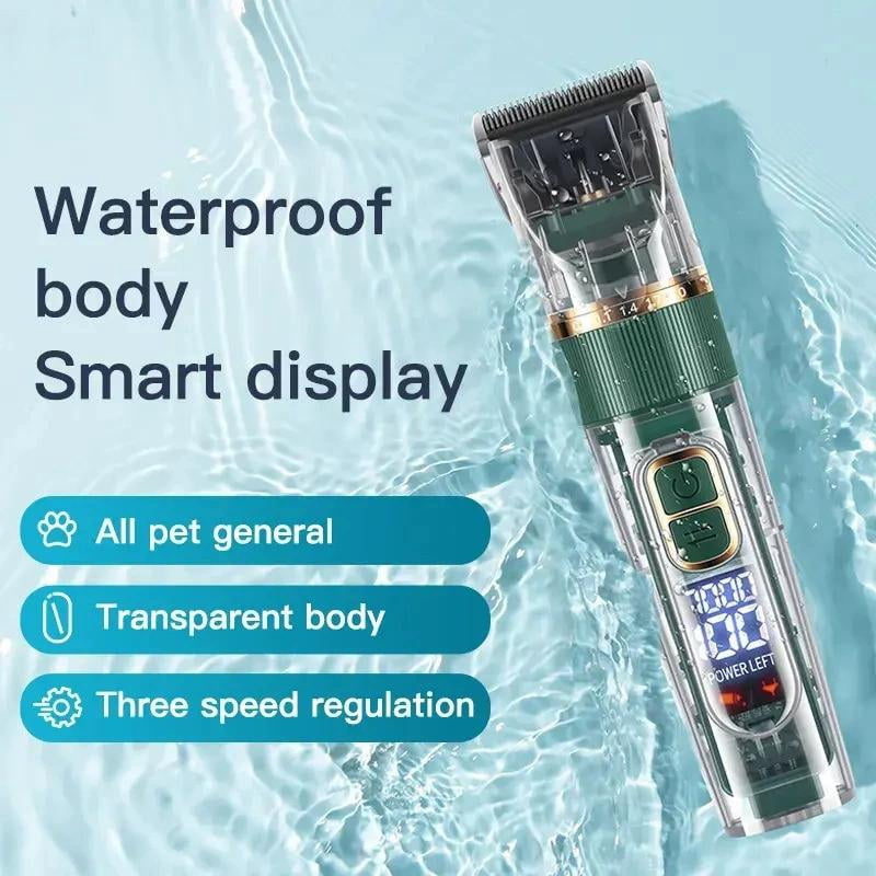 Pet Electric Grooming Kit for Dogs & Cats, Electric Paw Trimmer with Nail Clippers, Professional Pet Hair Shaver for Paw Grooming & Cleaning