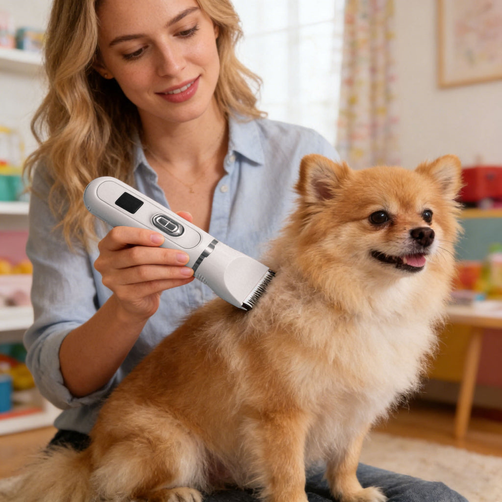 4 In 1 Pet Grooming Kit Cat Dog Hair Trimmer Clipper with Nail File and Safe