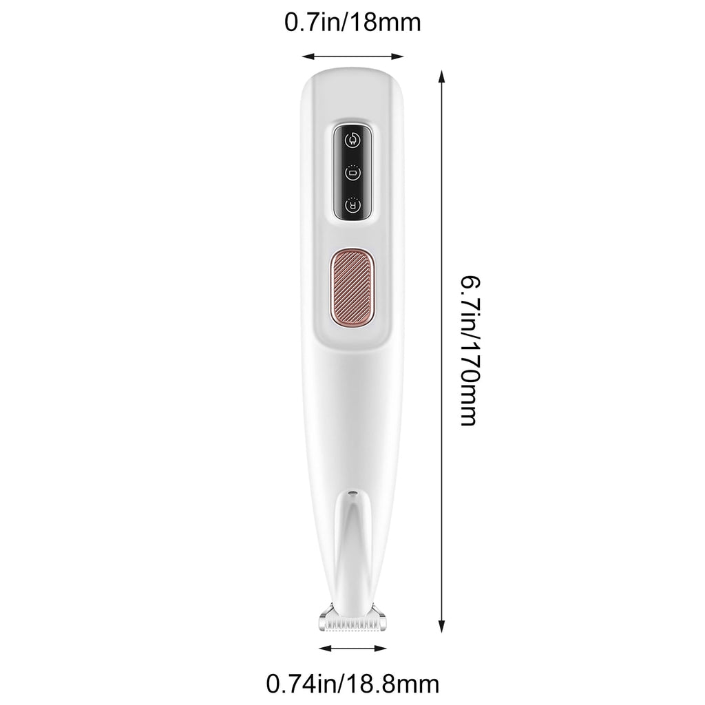 Audessy Electric Clipper for Dogs and Cats, Pet Hair Clipper with LED Light, Multifunctional Electric Pet Clipper Kit, for Grooming Pet Hair Around Paws, Eyes, Face and Rump
