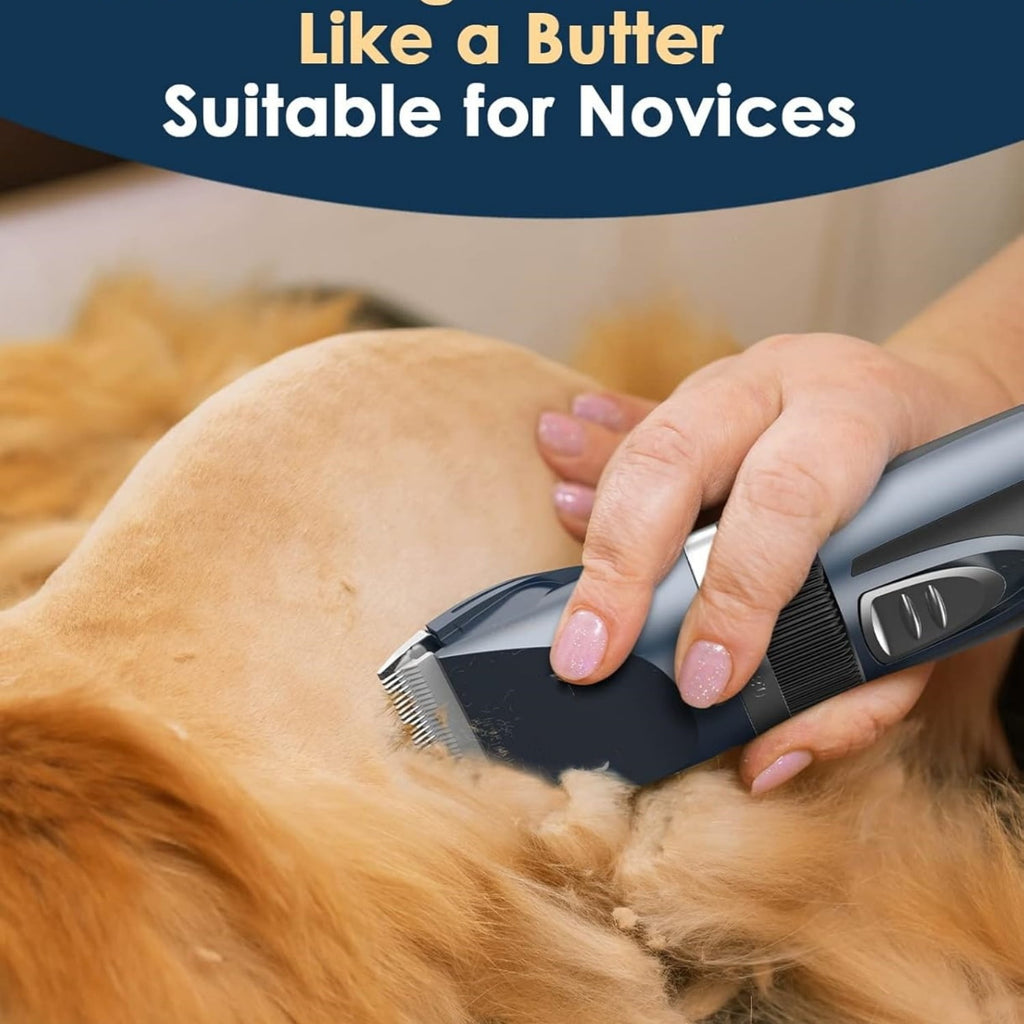 2-Speed Cordless Pet Shaver Grooming Kit for Cats, Small Dogs & Animals (Blue)