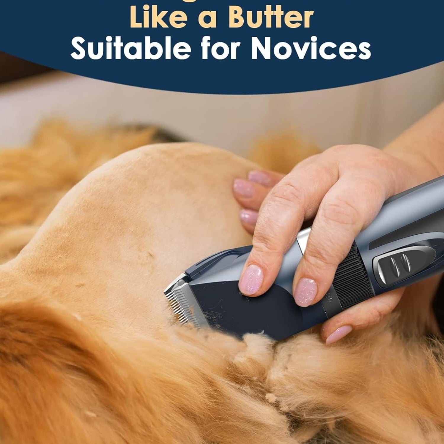 2-Speed Cordless Pet Shaver Grooming Kit for Cats, Small Dogs & Animals (Blue)