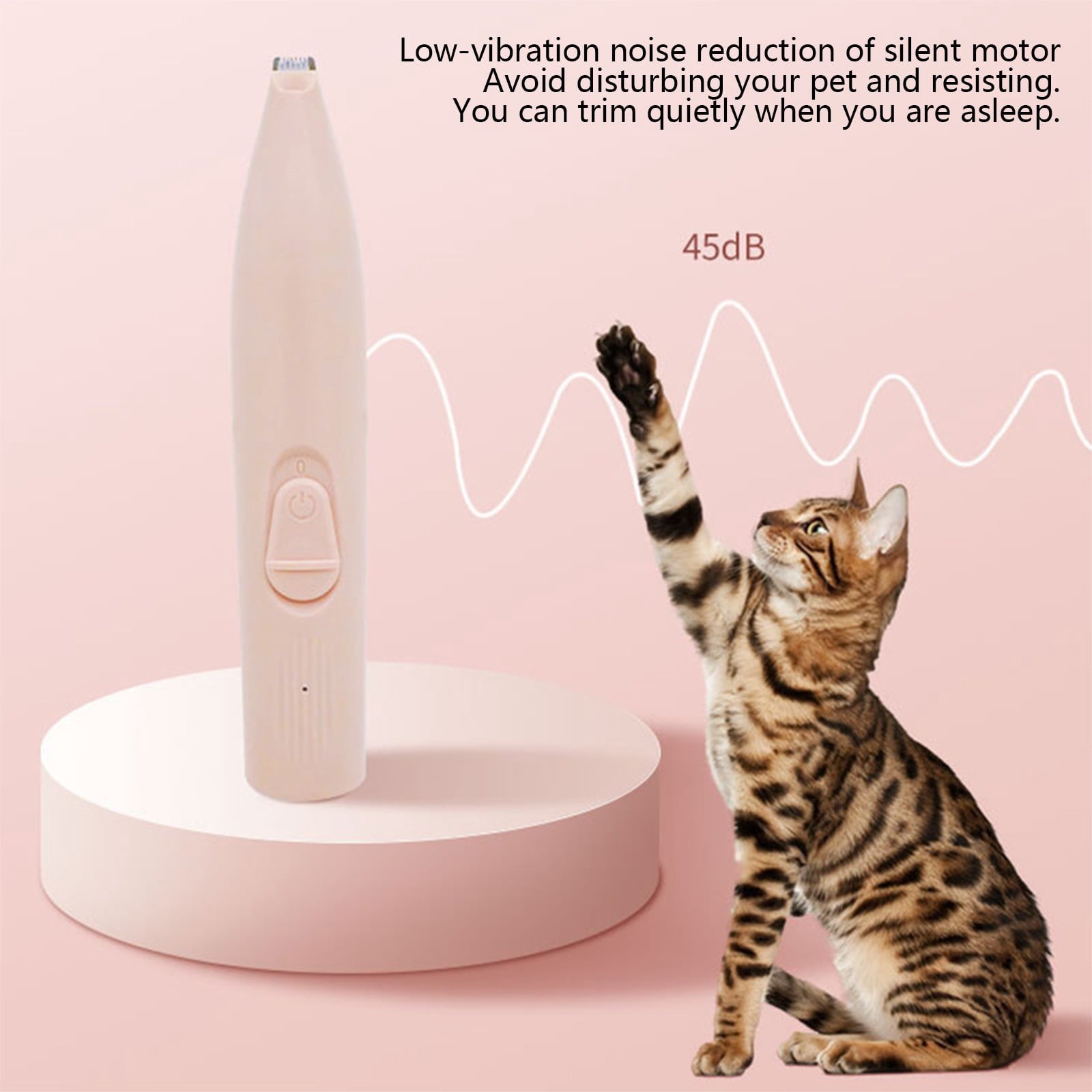 Low Noise Pet Grooming Clipper, Electric Pet Hair Shaver, Paw Hair Trimming Kit, Efficient Blade Head for Cats and Dogs, Portable Foot Hair Trimmer