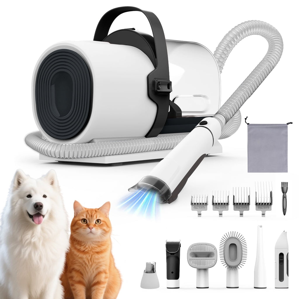 AIRROBO Dog Grooming Kit, 7in1  Dog Grooming Vacuum , 11000Pa Super Suction for Pet Hair,Grooming Vacuum for Shedding Grooming, Low Noise,